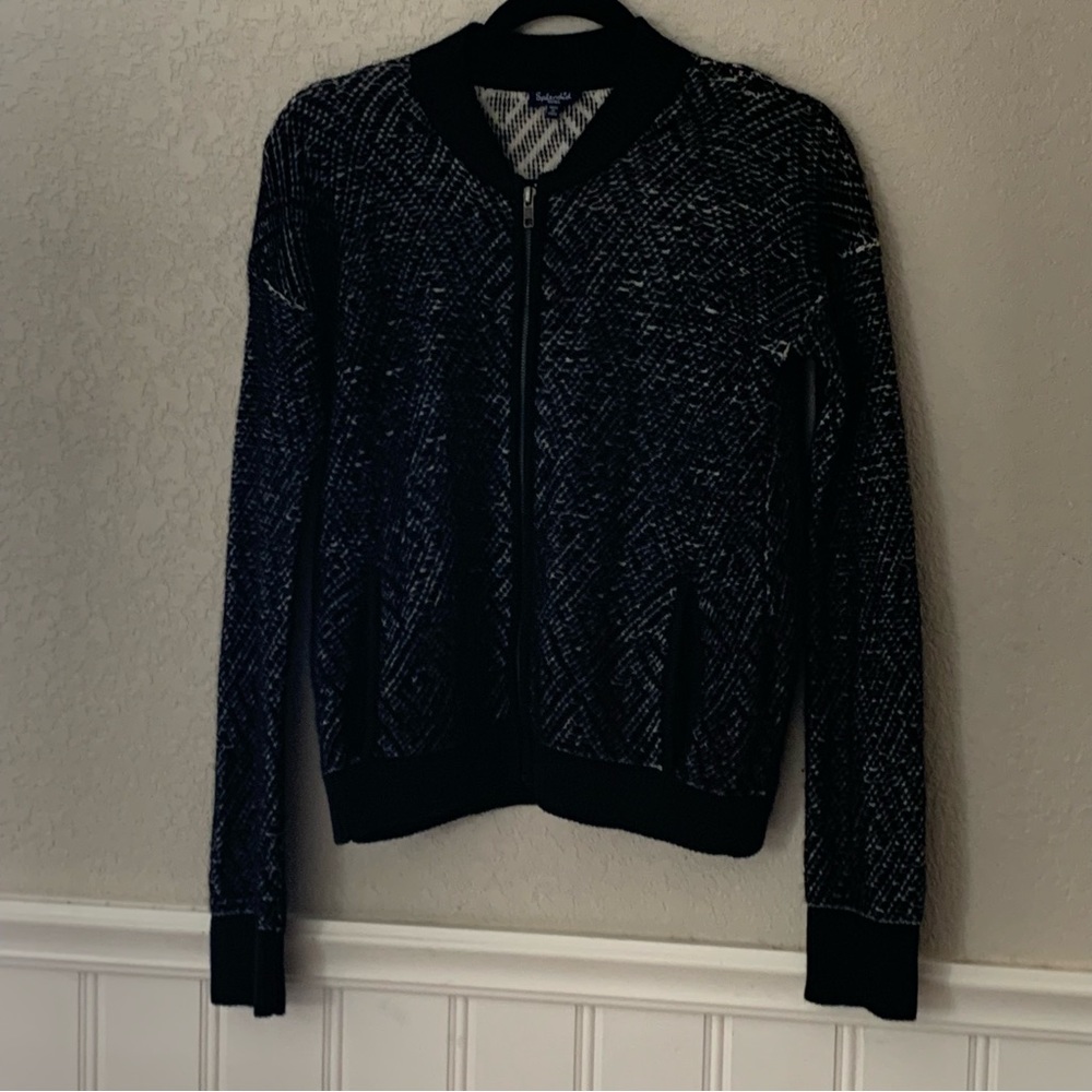 Splendid zipper sweater with pockets